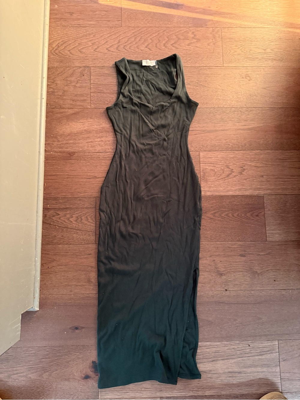 Sleek maternity green Sleeveless Maxi Dress